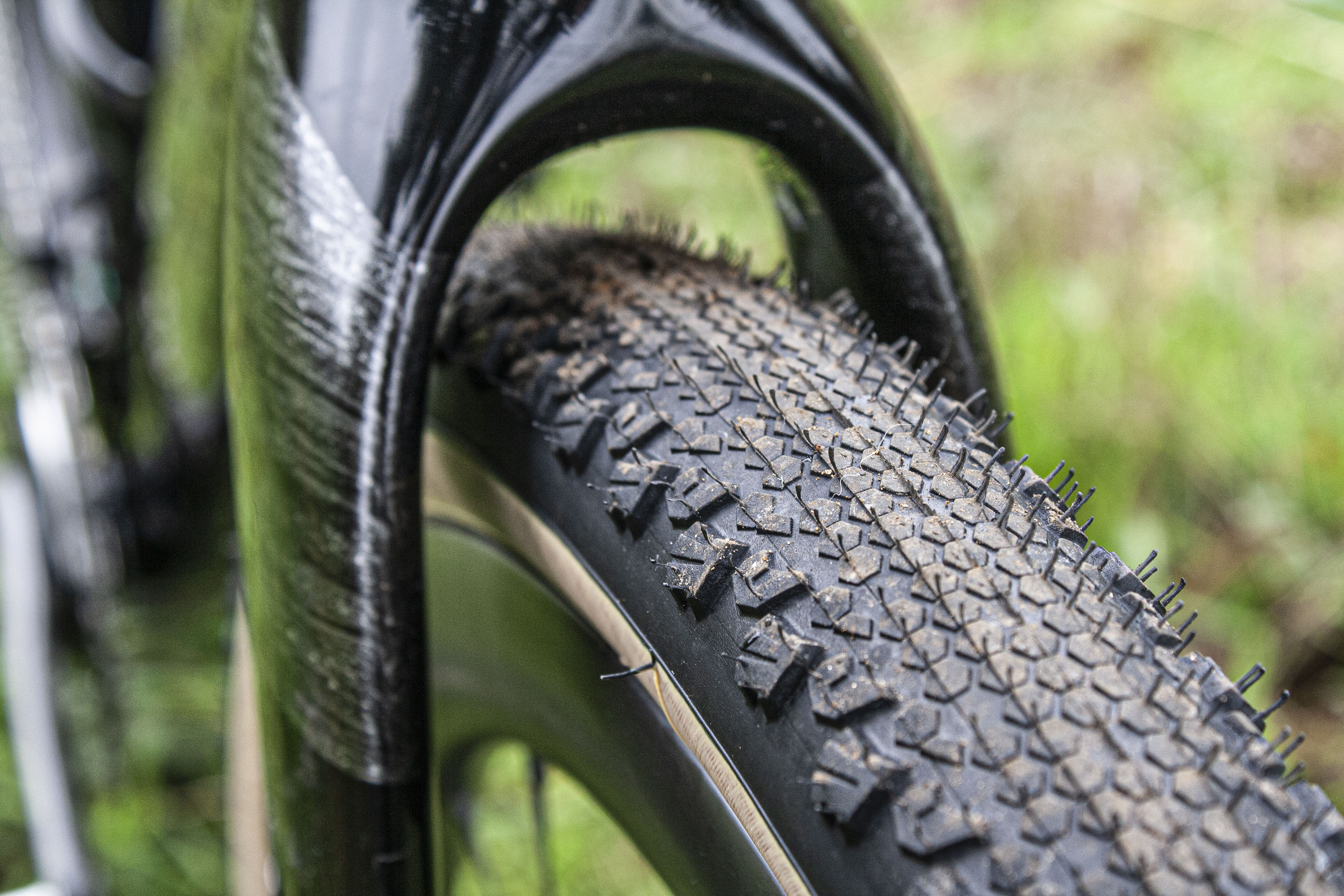 Tyre clearance detail with Vittoria Terreno T30 47mm tyre