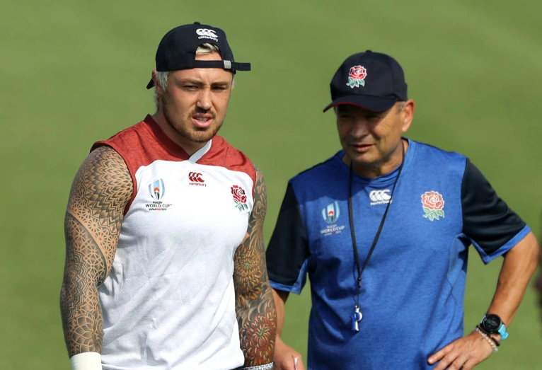 Jack Nowell and Eddie Jones