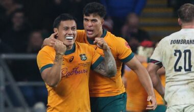 Wallabies star Len Ikitau surges past World Cup winners in Top 100 rise