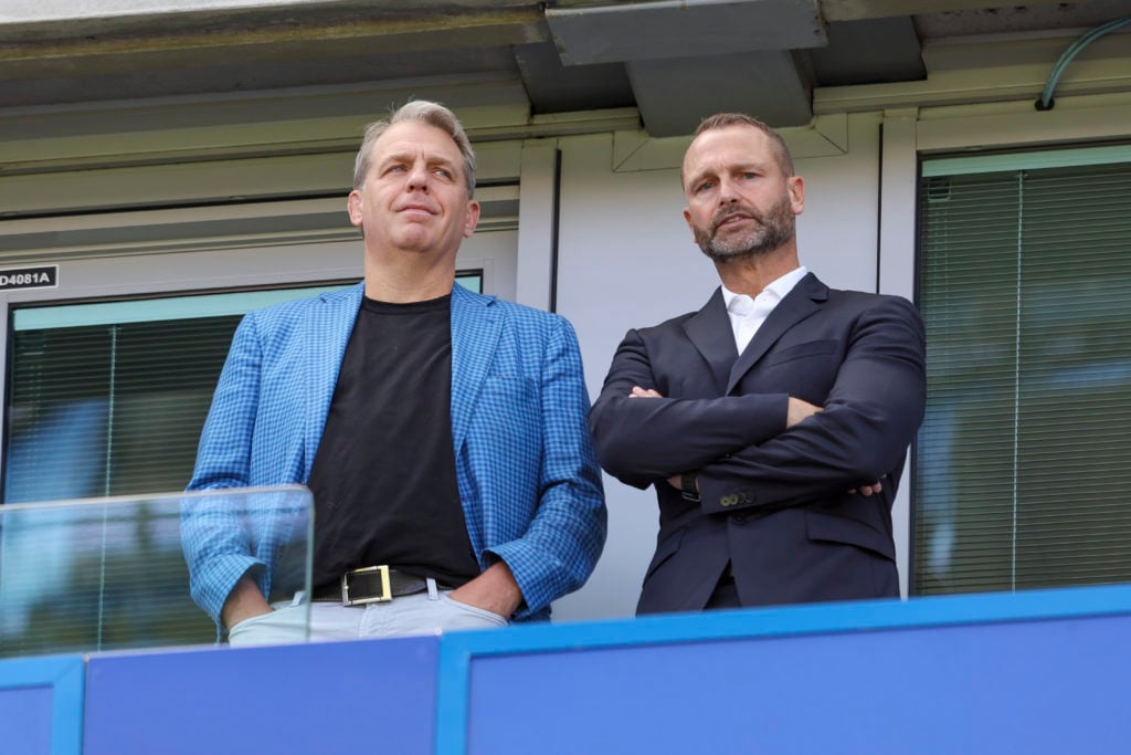 Todd Boehly and Paul Winstanley during Chelsea and Crystal Palace at Stamford Bridge.