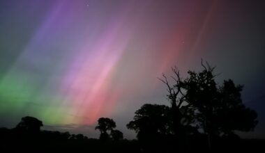 The aurora borealis from Norfolk, UK (Credit : Mark Thompson)