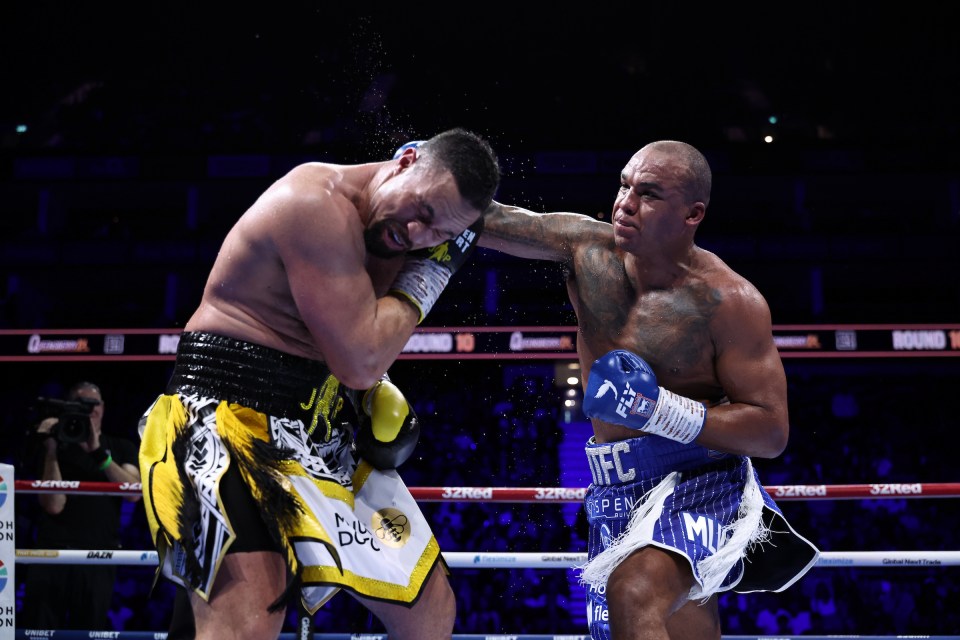 LONDON, ENGLAND. OCT 25: Joseph Parker v Fabio Wardley fight night at Londons 02 Arena, Greenwich, London, England on the 25th October 2025. Queensberry Promotions. Credit: Queensberry/Leigh Dawney