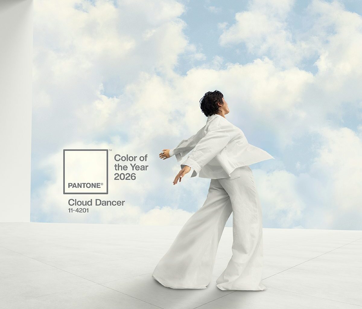 Pantone cloud dancer colour of the year 2026