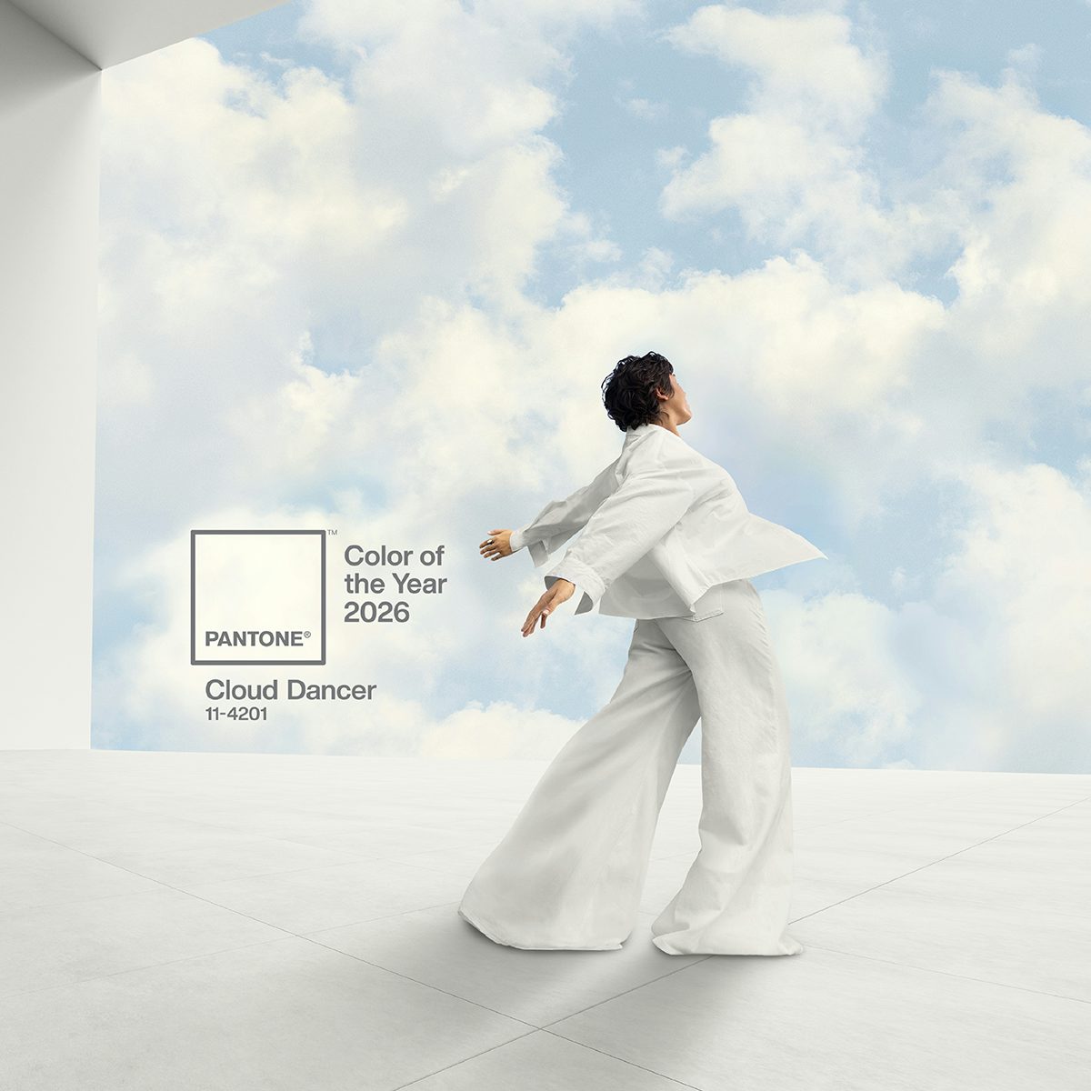 Pantone cloud dancer colour of the year 2026