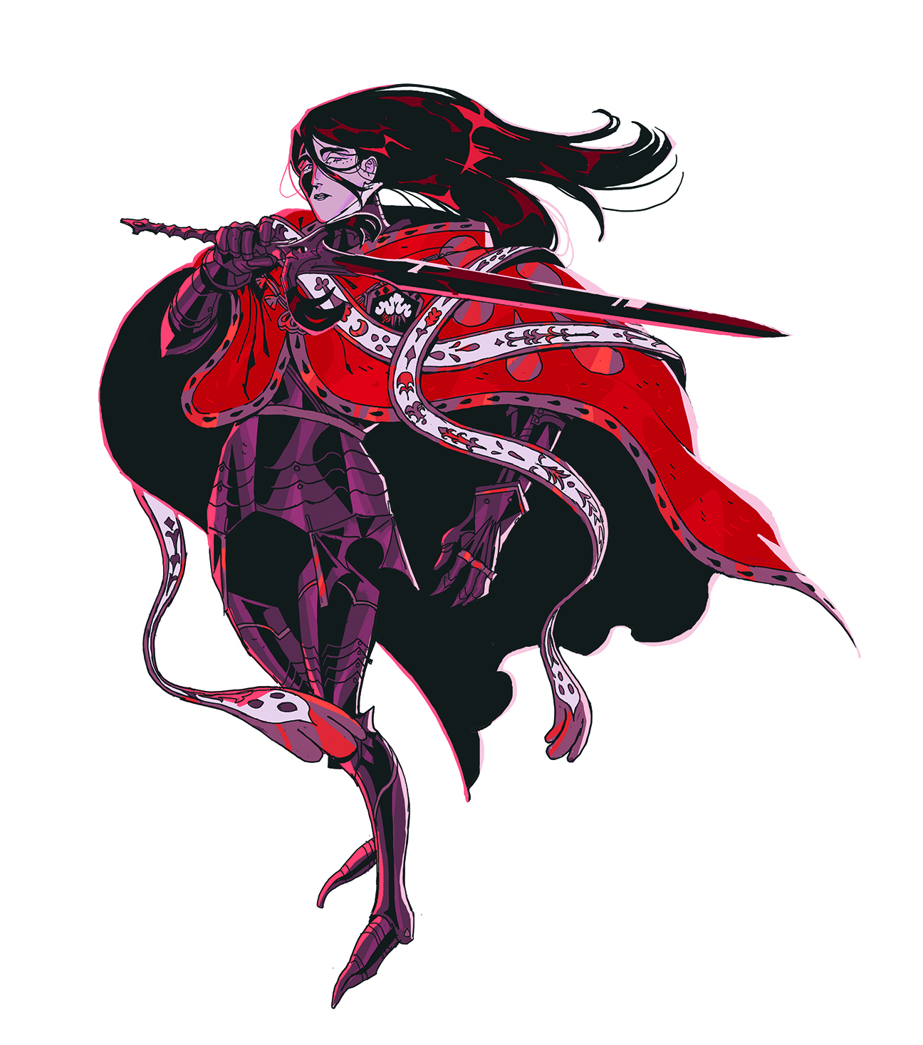 Character art that blends elements of European illustration and manga