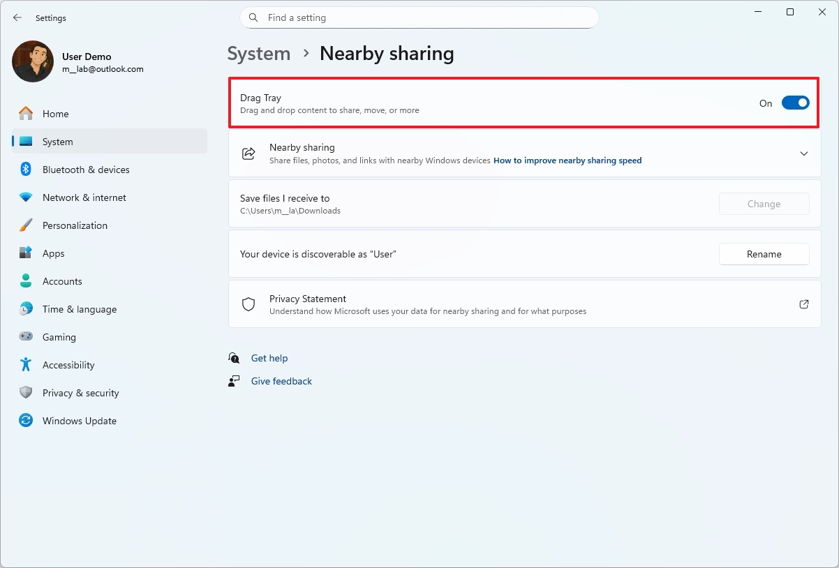 Disable Drag Tray option