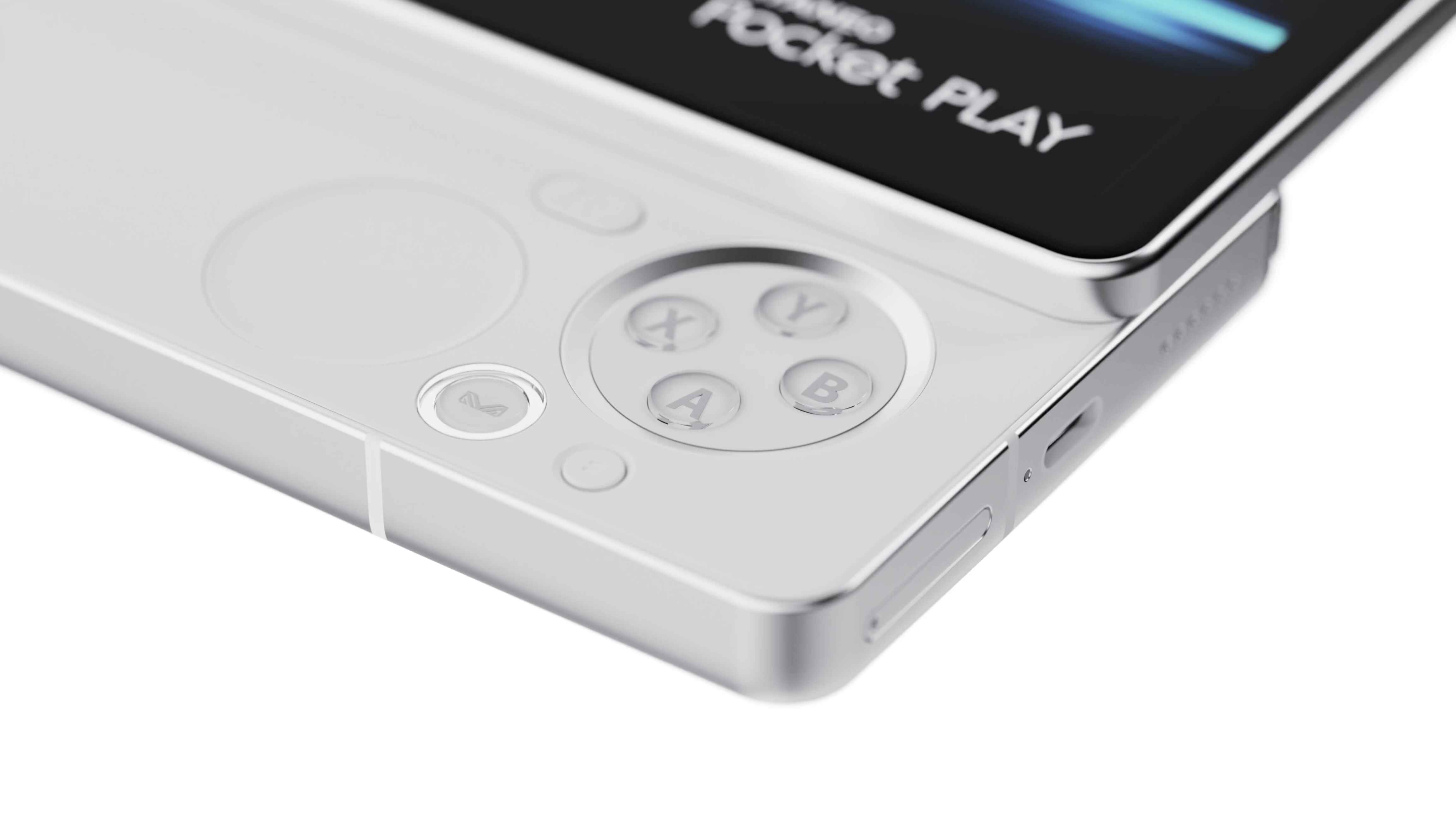 AYANEO Pocket PLAY angled view of right side of controls