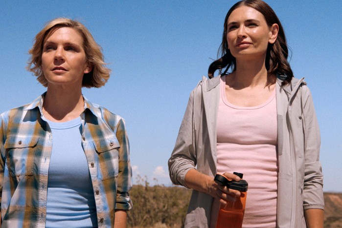 Rhea Seehorn as Carol and Karolina Wydra as Zosia in Pluribus