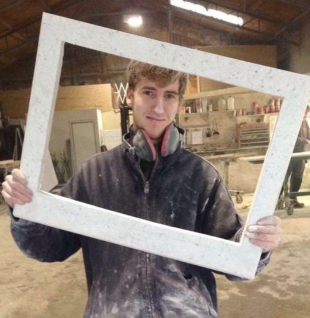 Luke Bunker, 29, a stonemason from Royston, Cambridgeshire, who was diagnosed with silicosis and emphysemia after working for 10 years at a firm cutting quartz worktops (Photos: Supplied by Irwin Mitchell law firm)