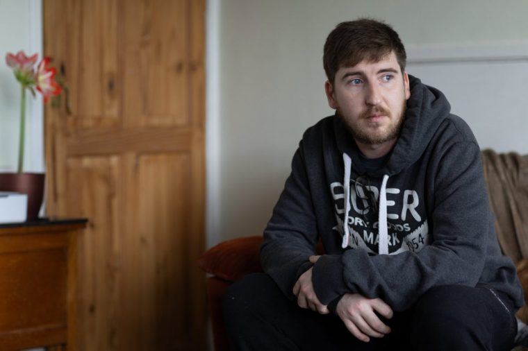 Luke Bunker, 29, suffers from silicosis and emphysema, and now lives with his Nan in Royston.