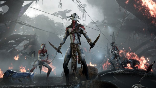 Avatar: Frontiers Of Pandora - From The Ashes screenshot of evil Na'vi