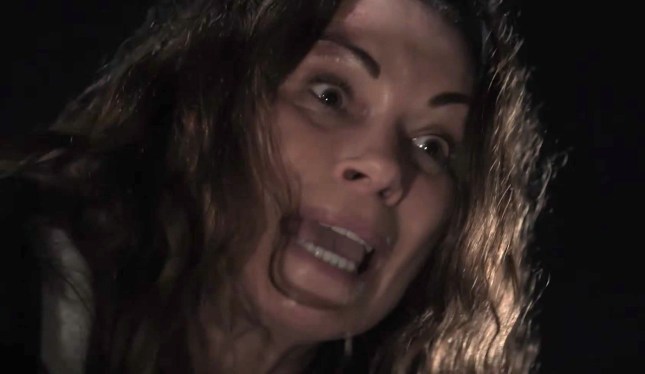 Carla Connor looking scared in Corriedale trailer