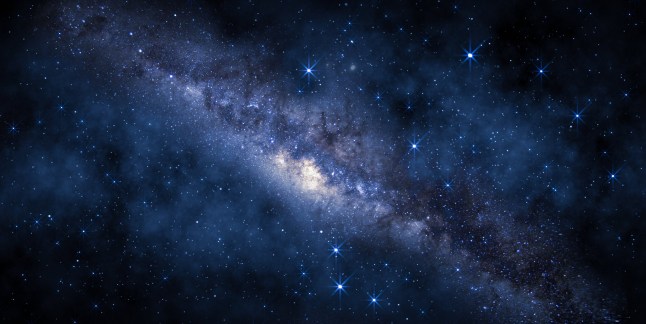 Magnificent view of the Milky Way galaxy stretching across a dark night sky filled with sparkling stars. The image captures cosmic dust, galactic clouds, and radiant blue stars in a realistic celestial panorama ??? ideal for astronomy, space exploration, or science fiction visuals. Maps used courtesy of NASA: https://science.nasa.gov/asset/hubble/zoom-into-the-virgo-cluster/