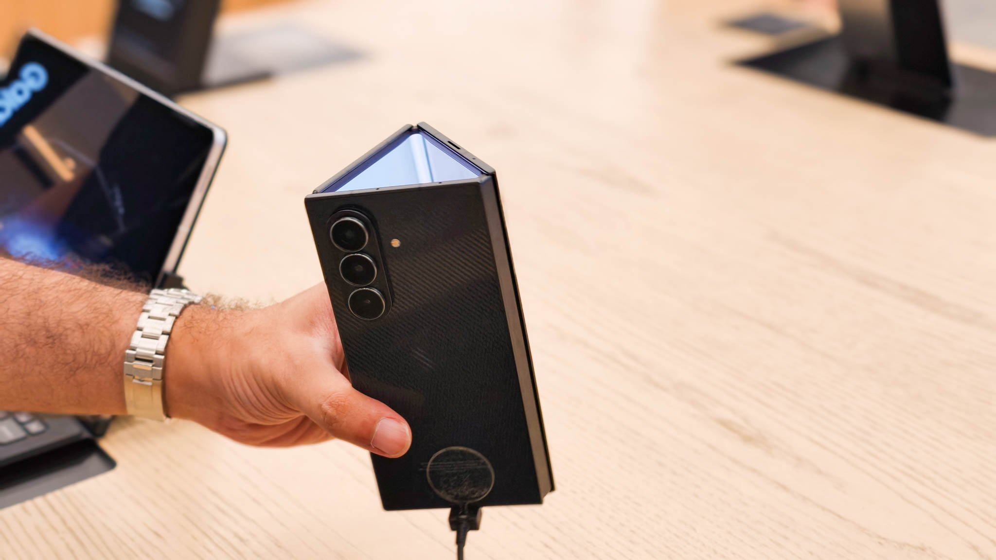 Samsung Galaxy Z TriFold hands-on testing at Dubai Mall on Android Central