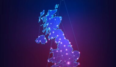 United Kingdom of Great Britain and Northern Ireland map outline.