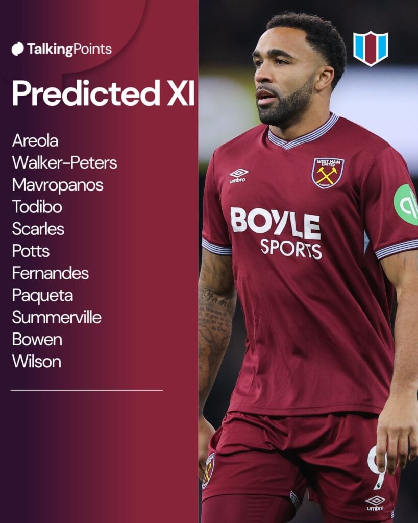 Callum Wilson of West Ham United during the Premier League match between Manchester City and West Ham United at Etihad Stadium on December 20, 2025 in Manchester, England.