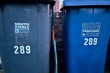South Ribble bins awaiting collection Pic: Blog Preston