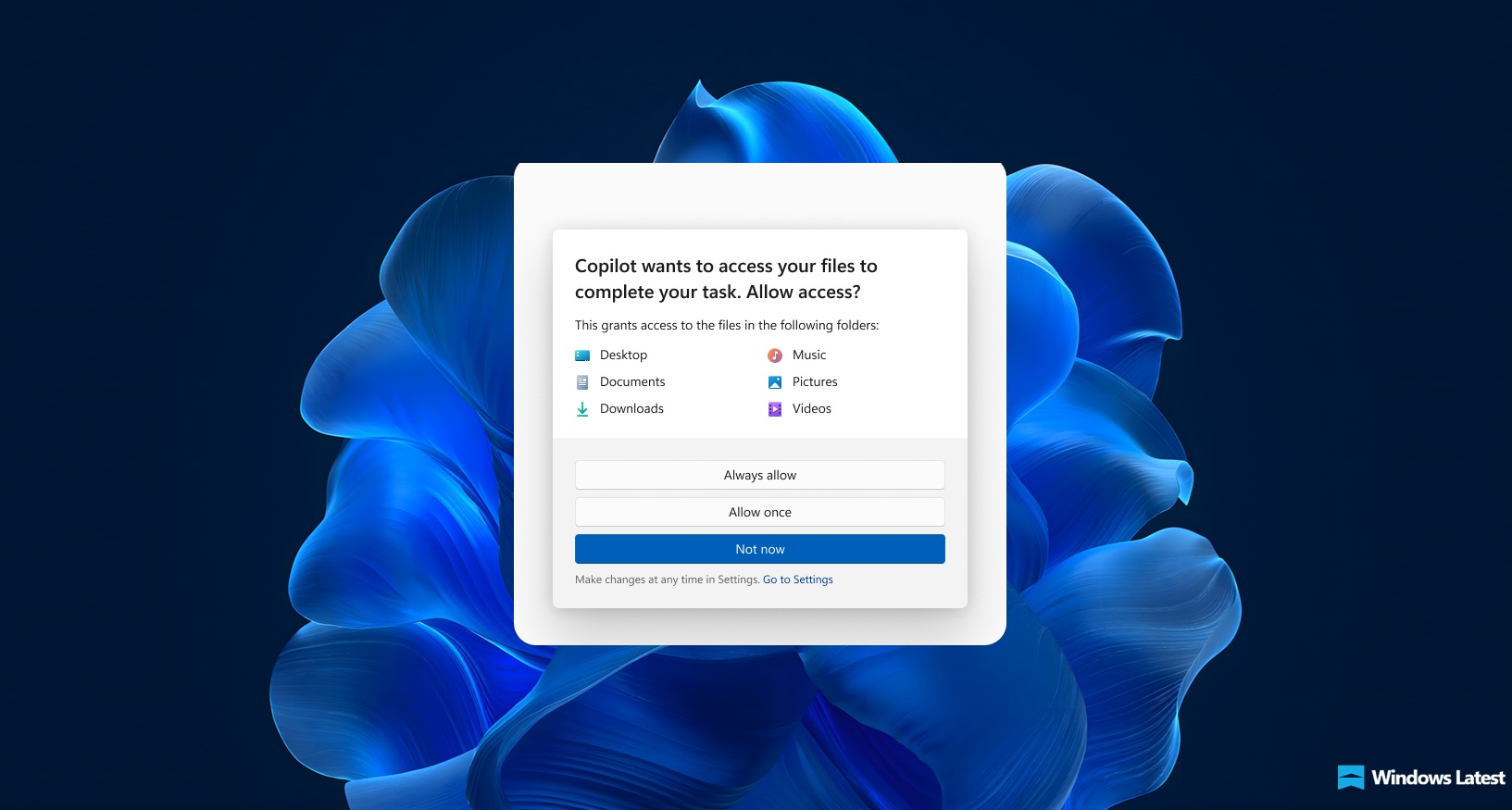 Windows 11 AI ask consent to access personal files