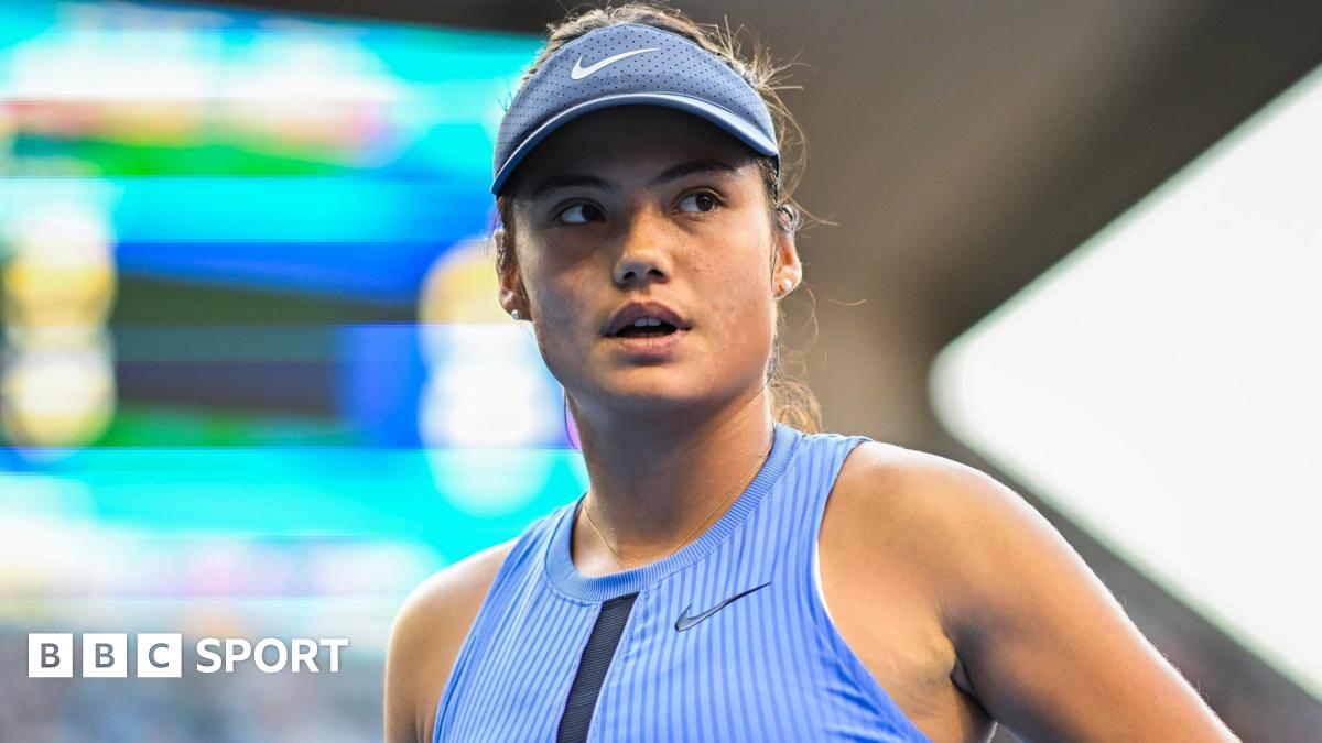Emma Raducanu looks on during the China Open