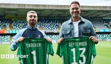 Lewis Crocker and Eddie Hearn at Windsor Park