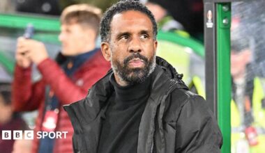 Celtic head coach Wilfried Nancy before kick-off against Roma