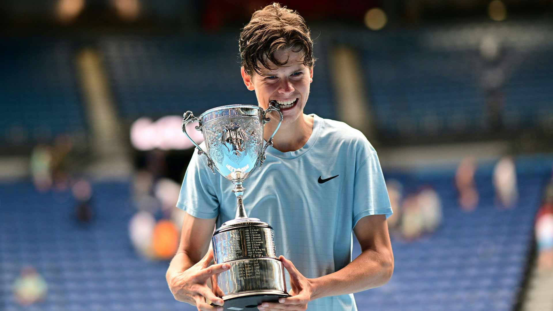 Alexander Blockx wins the 2023 Australian Open junior title.