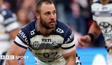 Karl Lawton in action for North Queensland Cowboys in the NRL