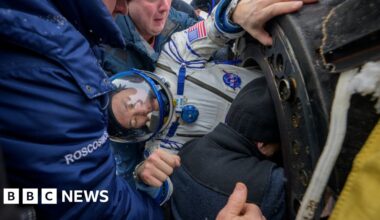 Nasa astronaut and Roscosmos cosmonauts return to Earth