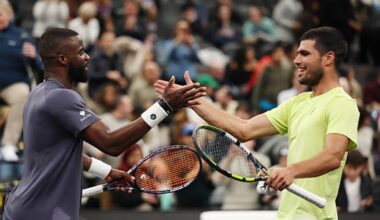 Carlos Alcaraz, exhibition match against Tiafoe. Photo. gettyimages