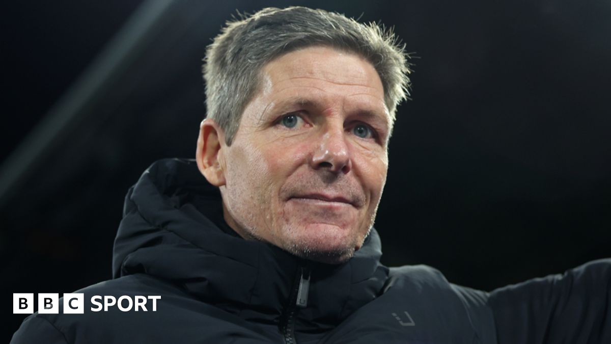 Crystal Palace boss Oliver Glasner reacts during his side's Conference League game with KuPS