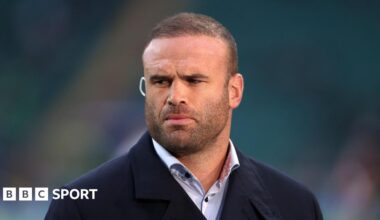Jamie Roberts pitchside as a pundit