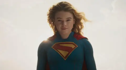 Warner Bros. Milly Alcock in her costume as Supergirl