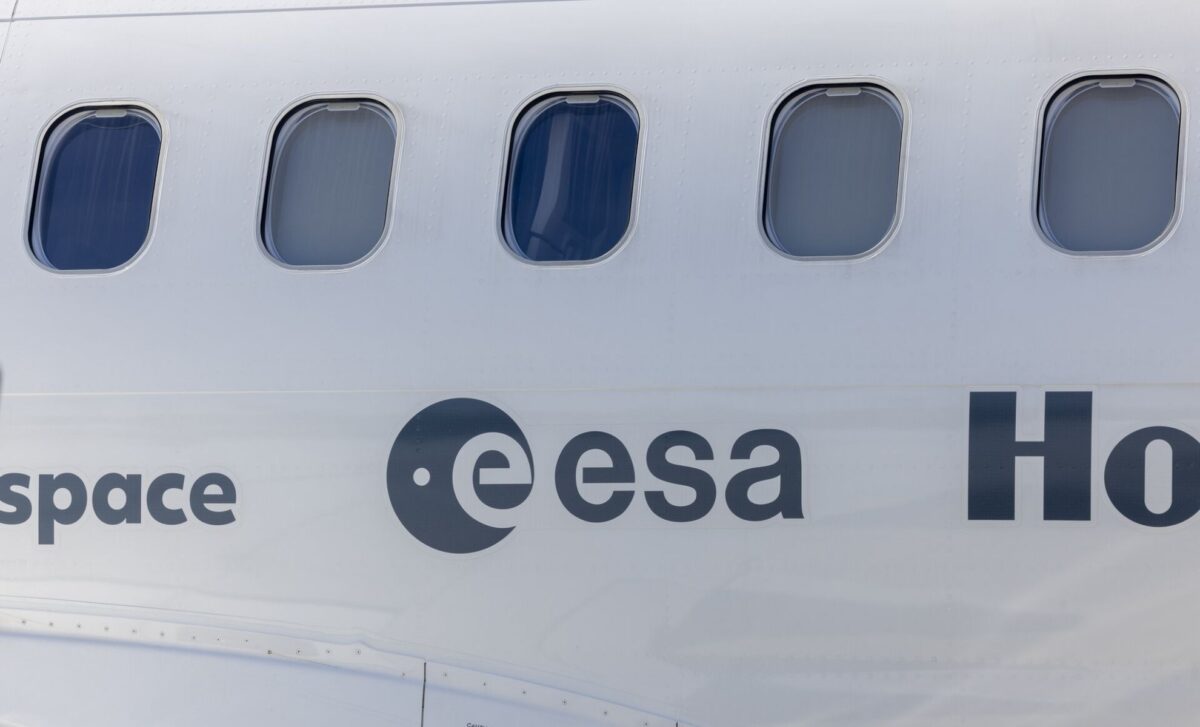 Esa Logo On Boeing's Ecodemonstrator Explorer