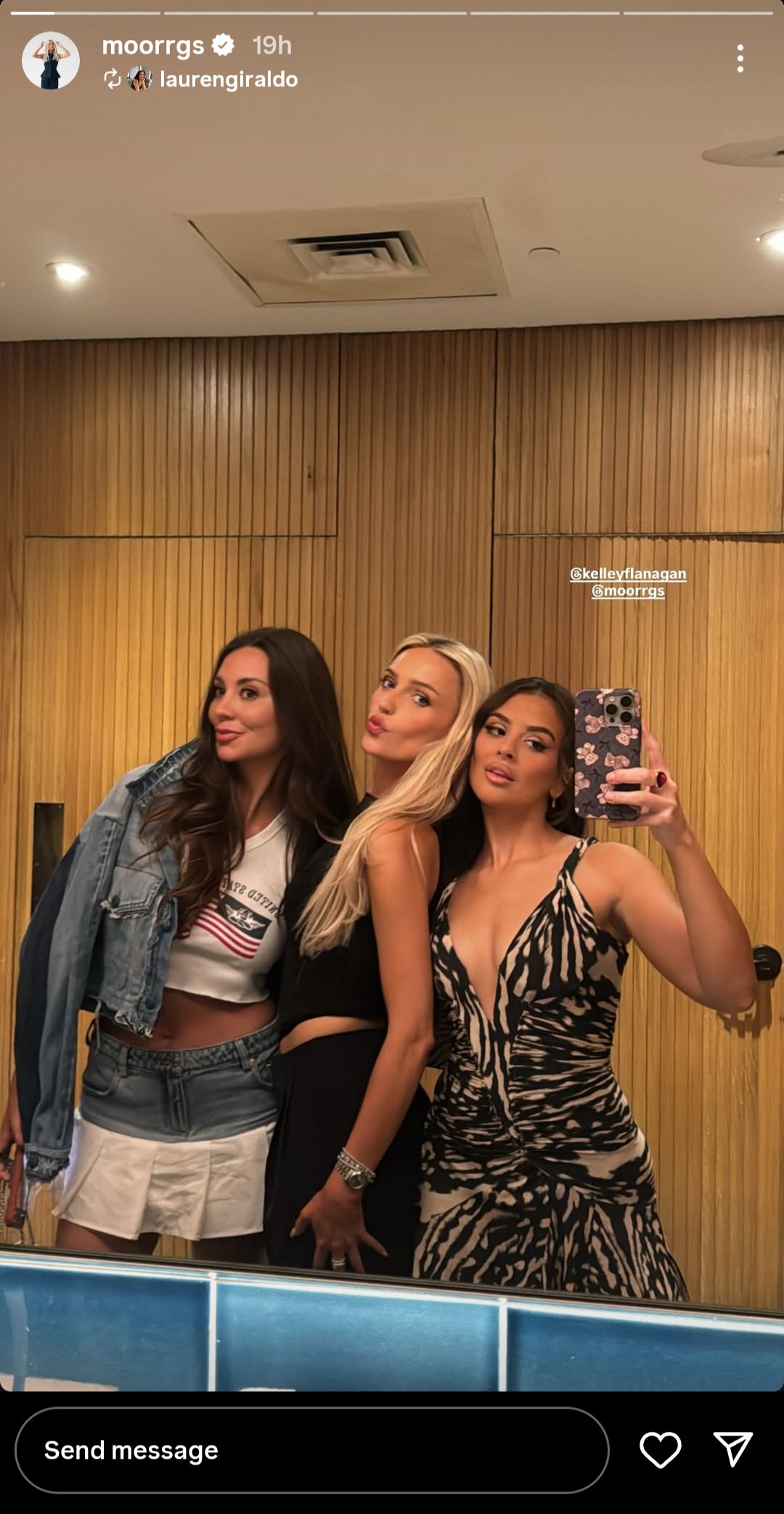 Screen grab of Taylor Fritz's girlfriend Morgan Riddle's Instagram story