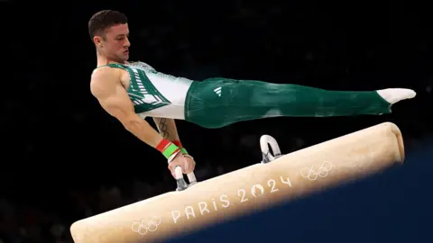 Reuters Rhys McClenaghan competing in the 2024 Paris Olympics.