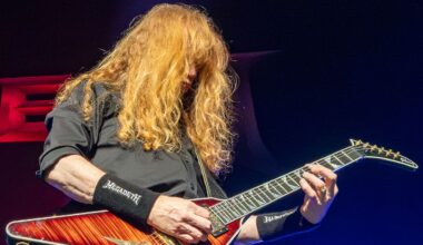 Dave Mustaine onstage with Megadeth in 2025