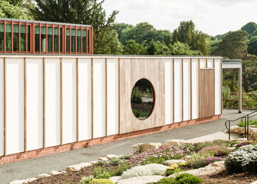 Contemporary facade modelled on half-timbering 