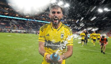 Diego Rossi of Columbus Crew celebrates