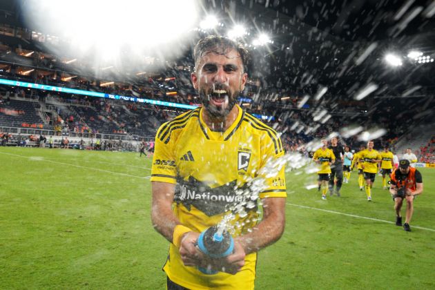 Diego Rossi of Columbus Crew celebrates