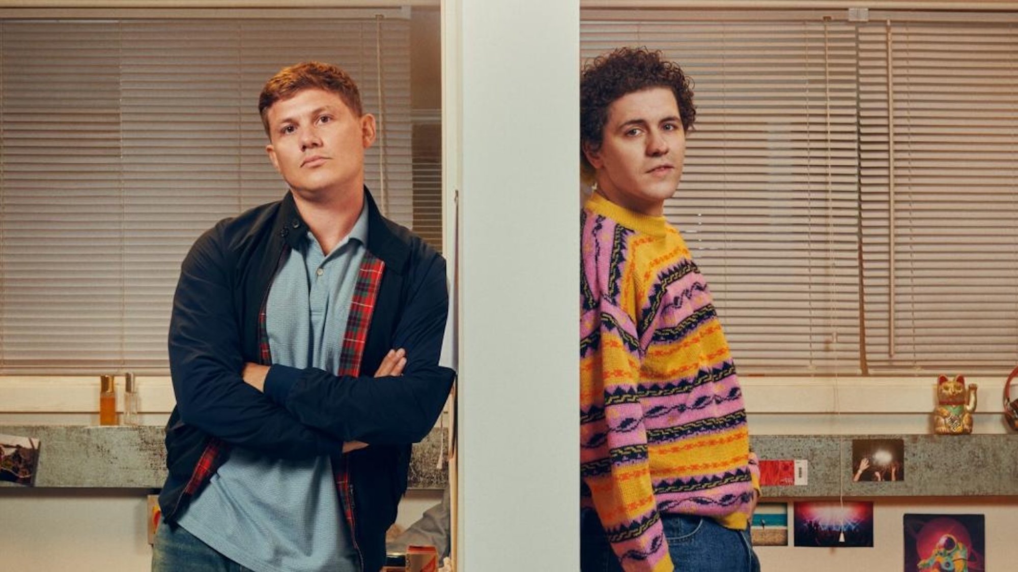 Dylan Llewellyn and Jon Pointing in 