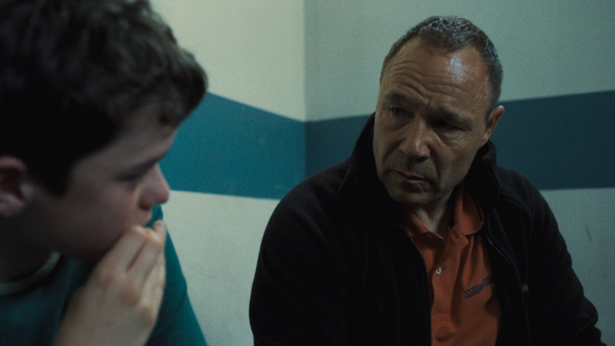 Owen Cooper as Jamie Miller and Stephen Graham as Eddie Miller in 