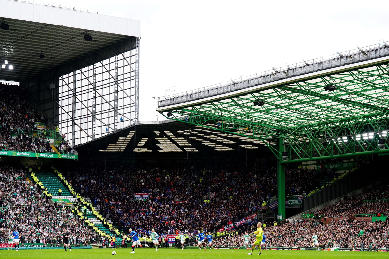 Rangers fans at Celtic Park