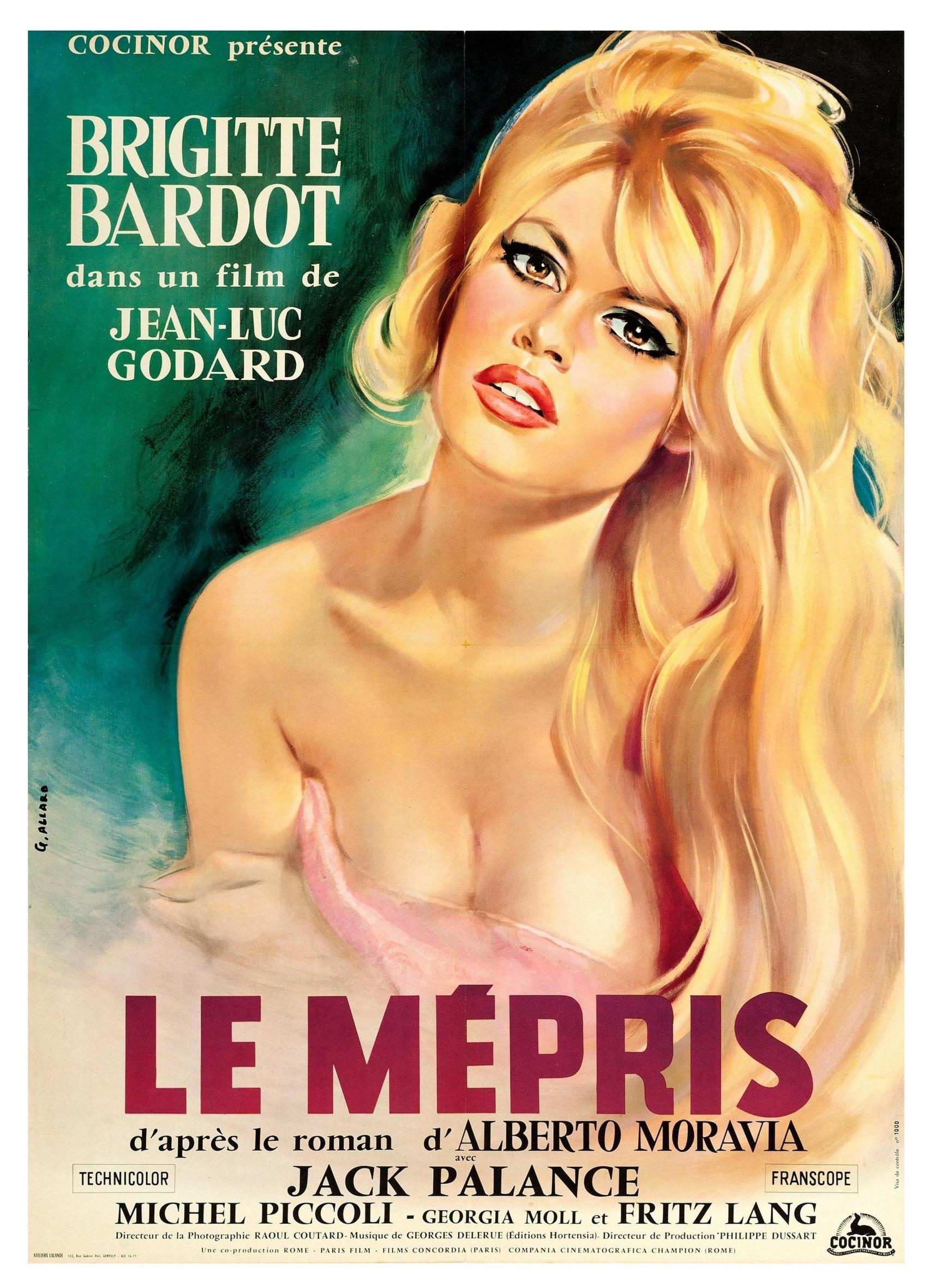 Bardot on the poster for Jean-Luc Godard’s ‘Contempt’ (1963)