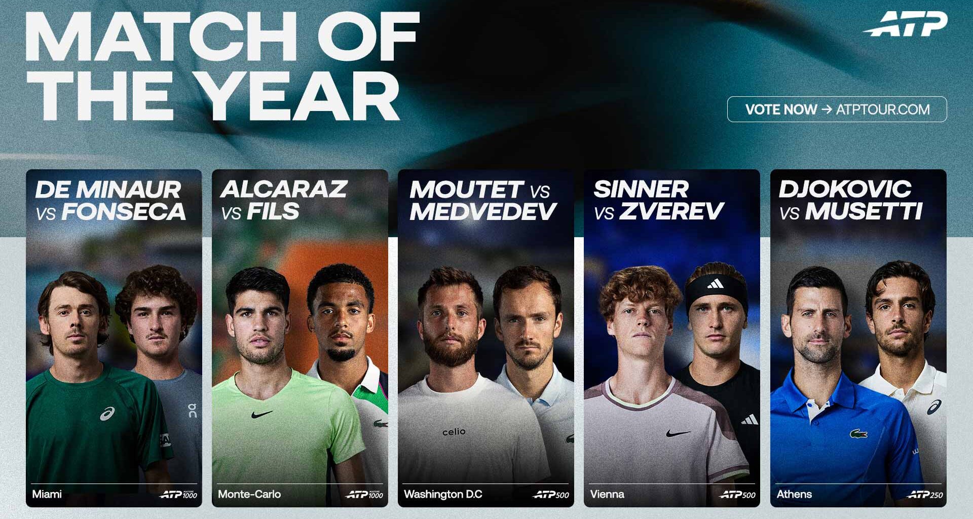 Best ATP Tour Match of 2025 shortlist: Read, watch & vote! | ATP Tour