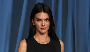 Kendall Jenner Wears a Plunging Red Sequin Dress on Christmas Eve