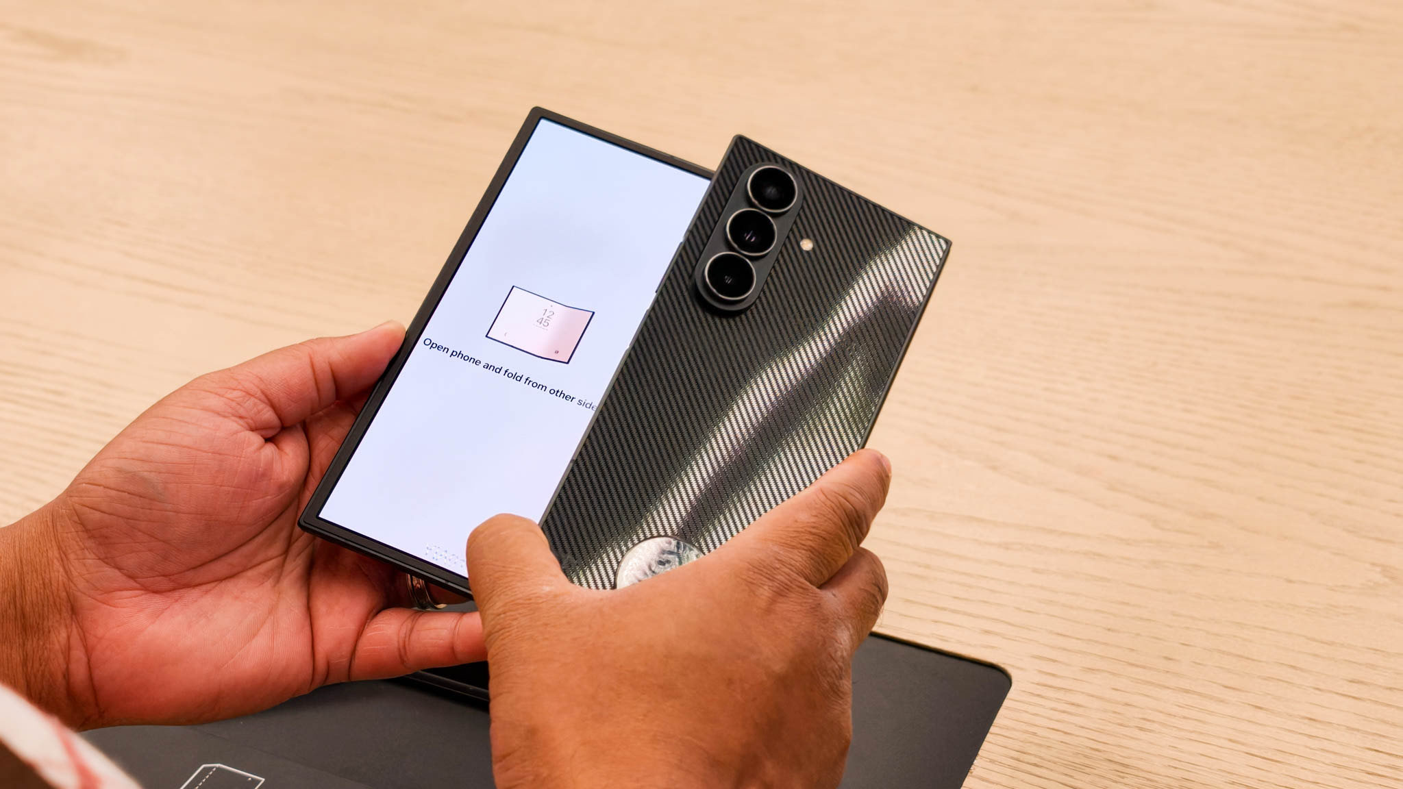 Samsung Galaxy Z TriFold hands-on testing at Dubai Mall on Android Central