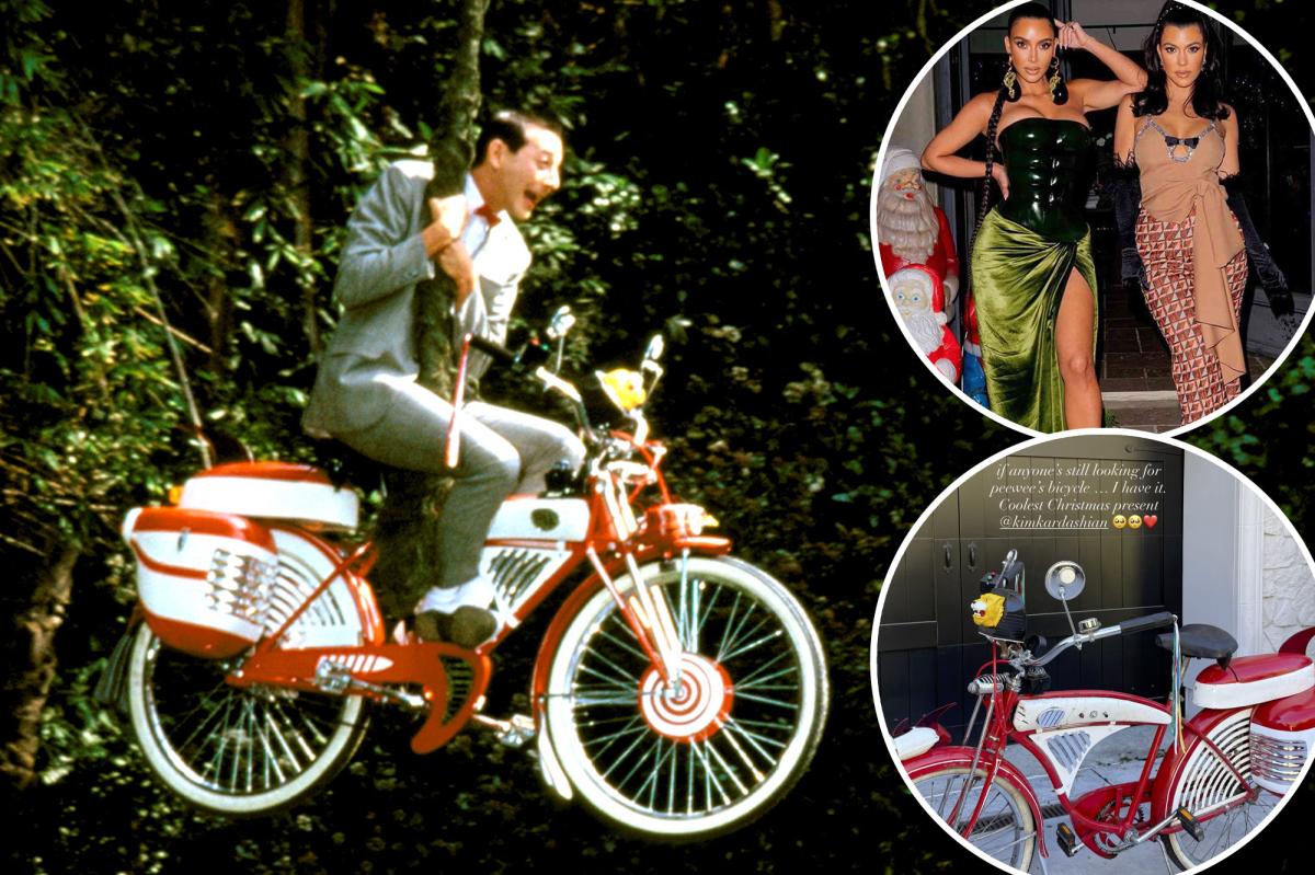 Kim Kardashian gifts sister Kourtney Pee-wee Herman's iconic bicycle after it sells in auction for $125K