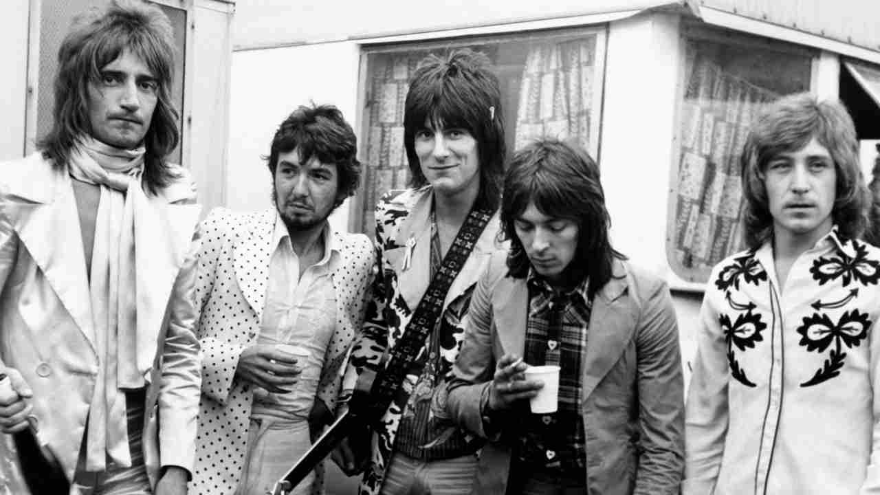 The Faces posing for a photograph in the early 1970s