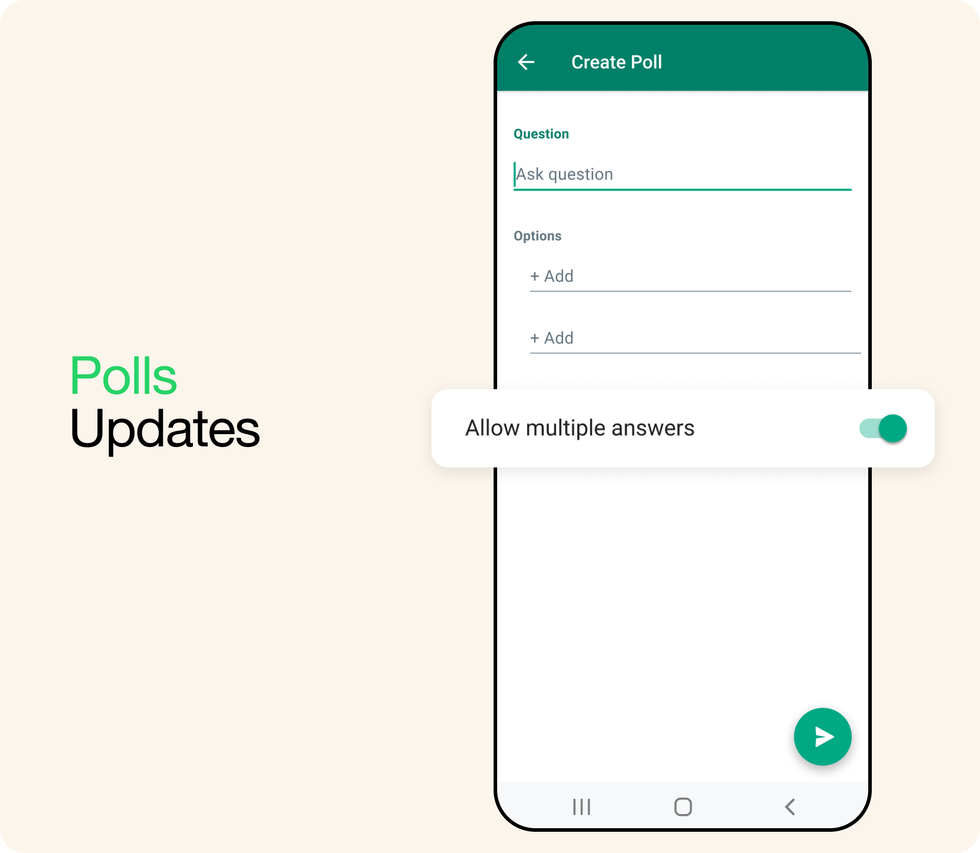 Polls feature on WhatsApp