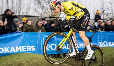Belgian Wout van Aert pictured in action during the men's elite race of the Azencross, the fifth stage in the DVV Trofee (out of eight), Monday 29 December 2025, in Loenhout. BELGA PHOTO DAVID PINTENS (Photo by DAVID PINTENS / BELGA MAG / Belga via AFP)